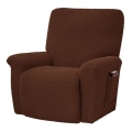 Miniatyrbilde 4 av 11: Europeisk Stil Lenestol Stretch Sofatrekk Kullfarget Fortykket Fleece Lenestol Beskyttelsespute Sklisikkert Møbeltrekk Violet Red