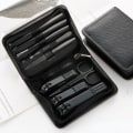 Miniatyrbillede 3 af 3: Negleklippersæt i rustfrit stål, 9 dele, sorte negleværktøjer, kvalitets negleklippere, komplet sæt negleklippere 9 pieces-Black-quality frameless