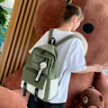 Miniatyrbillede 7 af 11: Canvas Piger Mode Skoletaske Stor Kapacitet Studerende Koreansk Rygsæk All-match Multifunktionelt 4-delt Sæt Bolsa Sac A Dos 1 piece gray