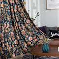 Miniatyrbilde 2 av 7: Amerikanske rustikke gardiner, halvskygge for soverom, arbeidsrom, stue, blomsterplante vindusgardin grov bomull Curtain W100xL130cm 1pc