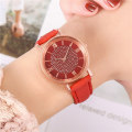 Miniatyrbillede 3 af 11: Gypsophila Dameur Mode Multi-Farvet Romersk Skala Quartz Armbåndsur Dame Red