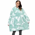Miniatyrbilde 9 av 11: Vinter Oversized Hettegenser Teppe Med Ermer Fleece Genser Rutete Hette Dame Lomme Hettegenser Oversize Mykt Teppe hmy848 red One Size