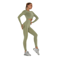 Miniatyrbild 1 av 11: Yoga Set Träningsdräkt Dam Träningskläder Sportkläder Fitness Set Armygreenlongset M