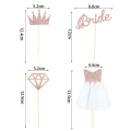 Miniatyrbillede 1 af 11: Rose Gold Party Engangsservice Tallerken Nummer Ballon Pige Fødselsdagsfest Bryllupsdekoration Voksen Fejring Baby Shower Dekoration cake topper set