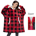 Miniatyrbilde 9 av 11: Dame Teppe Genser Kåpe Vinter Hettegensere Utendørs Hettejakker Varm Komfort Morgenkåpe Jule Fleece Teppe Sudadera Mujer taco One Size