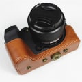 Miniatyrbillede 3 af 6: Passer til Fuji X-s10 Kamera Beskyttende Læder Etui Xs10 Spejlløst Kamerataske Xs10 Skal 棕色