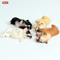 Miniatyrbillede 6 af 11: Oenux Dejlige Fransk Bulldog Dyr Sød Hvalp Sovende Dovne Hund Actionfigurer Model Figur PVC Boligindretning Uddannelseslegetøj without box12