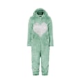 Miniatyrbillede 3 af 5: Dame Forår Efterår Hætte Jumpsuit Kærlighedsprint Frakke Varm Afslappet Romper Dame Hjem Lynlås Pyjamas Pink S