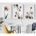 Miniatyrbillede 2 af 5: Wekity Tulip Vægkunst Lærredsprint Plakat, Simpel Mode Kunst Tegning Dekoration til Hjemmet Stue Soveværelse Kontor og Børneværelse (Sæt med 3 Uindrammede)