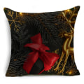 Miniatyrbild 11 av 11: Merry Xmas Prydnadskuddar Överdrag 40/45/50cm Julgran Snögubbe Ornament Bollar Kuddfodral för Soffa Vardagsrum Heminredning 50cm x 50cm 06