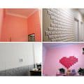 Miniatyrbillede 3 af 4: Vandtæt, 3D murstens tapet LxH 70 x 7cm / C01-Mursten-Hvid LxH 70 x 7cm / C01-Brick-White