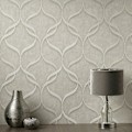Miniatyrbillede 1 af 4: Milano 9 Bølge Sten Beige Tapet 53cm x 10.05cm