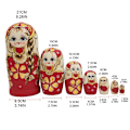 Miniatyrbild 1 av 11: Ryska Dockor i Trä Matryoshka Leksaker för Barn Jul Hem Rum Dekoration Halloween Önskegåva 1 SET11