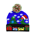Miniatyrbillede 7 af 11: LED Julehue Sweater Strikket Hue Julelys Strikket Hue Julegave til Børn Julepynt J
