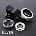Miniatyrbillede 8 af 9: 3-i-1 Fisheye Vidvinkel Mikro Kameralinse til iPhone Xiaomi Redmi 3-I-1 Zoom Fiskeøje Linse på Smartphone Linser med Telefonklips Red