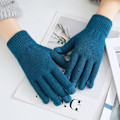 Miniatyrbild 4 av 11: Cashmere Stickade Damhandskar Vinter Cashmere Stickade Dam Höst Vinter Varma Tjocka Handskar Pekskärm Skidhandskar khaki One Size