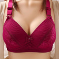 Miniatyrbilde 4 av 5: Push Up BH for Kvinner Sexy Undertøy Blonde Blomsterbroderi BH Trådløs Bralette Soutien Gorge Blue 36/80BC