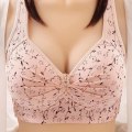 Miniatyrbillede 2 af 4: Sexet Push Up BH Printet Messingtråd Løs Bralette Bryst BH'er til Kvinder Undertøj Plus Størrelse Light purple 40/90C