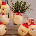 Miniatyrbillede 1 af 4: Juledekorationer Lysende Ornamenter Julemands Lys Kæde Vedhæng Juletræ Scene Arrangement Dekoration Små Gaver Blow molding Santa Claus 2 M 10 lights USB always on