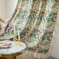 Miniatyrbild 6 av 11: Volang Gardin Halv Ljusinsläpp Sovrum Vardagsrum Burspråk Krok Gardin Lotus Edge hook curtain 150 width * 260CM height