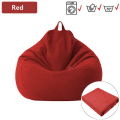 Miniatyrbillede 2 af 8: Lazy BeanBag Sofabetræk uden Fyld Lounger Sæde Sækkestol Puf Asiento Sofa Tatami Stol Betræk Green beanbag cover S