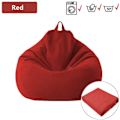 Pikkukuva 1 / 8: Lazy BeanBag -sohvien päällinen ilman täytettä, lepotuoli, istuin, säkkituoli, puff, Asiento-sohva, tatami-tuolien päälliset Red beanbag cover M