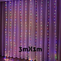 Miniatyrbild 9 av 11: 3M Julgransprydnad LED Fairy Ljusslinga Gardin Ljusgirlang Juldekoration för Hemmet Nyår 2023 Jul 2022 Navidad 3mX2m white LED Light
