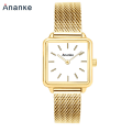 Miniatyrbillede 7 af 11: Dameur Mode Casual Dameur Japansk Urværk Læderrem Vandtæt Quartz Ur An2509