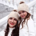 Pikkukuva 3 / 8: Uusi Twist Äiti-Lapsi Naisten Hattu Äiti ja Vauva Setti Neulehattu White Average size