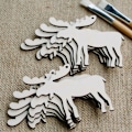 Miniatyrbild 3 av 11: 10 st DIY Trä Julgransprydnader Obehandlade Trä Julgran Hängande Dekorationer för DIY Hantverk Jul Hemfest Dekor JM01557