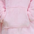 Miniatyrbilde 9 av 11: Oversized Teppehettegenser Dame Vinter Hette Wearable Familie TV-teppe Med Ermer Sherpa Fleece Sweat Plaid Hoody Genser Pizza ONE SIZE