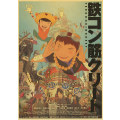 Pikkukuva 9 / 11: Anime-kokoelma Miyazaki Hayao/Patlabor/Totoro Retro Kraft -paperijuliste olohuoneen baarin koristetarroihin seinämaalaukseen 30x21 cm Q033