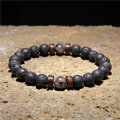 Miniatyrbild 4 av 11: Pärlarmband för män Naturlig vulkanisk sten Pärla Tibetansk Buddha chakra Lavasten Diffuser Armband Herr Mode Nya Smycken Style 2