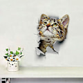 Miniatyrbild 4 av 5: 2 3D Katt Bakgrundsbilder För Dekoration av Badrum Toalett Vardagsrum