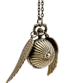 Miniatyrbillede 3 af 7: Anime Quidditch Sfærisk Lommeur Vinger Retro Flip Quartz Ur Harry Potter Snitch Lommeur Spider web bronze