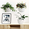 Miniatyrbild 4 av 5: 4-pack Rsine Väggmonterad Vertikal Planteringskruka Trädgård Vardagsrum Väggmontering Fönster Hängande Växt Blomkorg för Örter Balkong Räcke