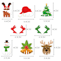 Miniatyrbilde 3 av 11: 10/18 stk. Julekoppkort Juledekorasjoner Julenissehatt Vinglassdekor God Jul Ornament For Nyttårsfestutstyr 10pcs C