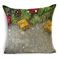 Miniatyrbild 8 av 11: Merry Xmas Prydnadskuddar Överdrag 40/45/50cm Julgran Snögubbe Ornament Bollar Kuddfodral för Soffa Vardagsrum Heminredning 40cm x 40cm 01