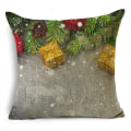 Miniatyrbild 9 av 11: Merry Xmas Prydnadskuddar Överdrag 40/45/50cm Julgran Snögubbe Ornament Bollar Kuddfodral för Soffa Vardagsrum Heminredning 40cm x 40cm 07