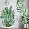 Miniatyrbilde 2 av 5: Bananblader Veggklistremerker Tropiske Planter Tapet Skrell og Klistre Grønne Blader Veggdekor Avtakbar DIY Veggkunst for Soverom Stuer