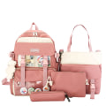 Miniatyrbild 11 av 11: 4 st/set Skolryggsäckar för damer Skolväska Daisy Canvas för tonårsflickor Student College Bokväska Pojkar Portfölj Bolsas Mochilas A Green Backpacks