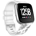 Miniatyrbild 1 av 11: Armband för Fitbit Versa 2 Versa Band Mjuk TPU Ersättningsarmband för Fitbit Versa 2 Versa Lite Klockarmband Gray Flower White Size S For Versa 1 2