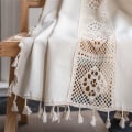 Miniatyrbillede 2 af 9: Amerikansk hæklet gitter patchwork gardin tryk solskærm perforeret frit stue soveværelse køkken krog vinduesgardin Hook W150CMxH240CM 1PC