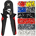 Miniatyrbild 10 av 11: 0,08-10mm Rörtångsklämmor Verktygsset Nytt 1200st Terminalklämmor Mini Elektrisk Tång HSC8 Precisionsklämsats Black and 1200pcs