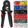 Miniatyrbild 10 av 11: 0,08-10mm Rörtångsklämmor Verktygsset Nytt 1200st Terminalklämmor Mini Elektrisk Tång HSC8 Precisionsklämsats Red plier and1200pcs