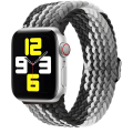 Miniatyrbilde 1 av 11: Flettet solo loop-reim for Apple Watch-bånd 44 mm 40 mm Series 7 6 5 4 SE Justerbar elastisk nylonreim for iwatch 3 42 mm 38 mm armbånd Black clever For 42mm-44mm-45mm