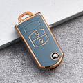 Miniatyrbillede 1 af 11: 2 3 Knapper Blød TPU Flip Bil Nøgle Etui Cover Til Mazda 3 2 6 2003 2004 2005 2006 2007 2008 2009 2010 2011 2012 2013 Bilholder A grey shell