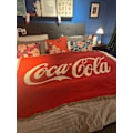 Miniatyrbild 1 av 5: Retro Amerikansk Filt Sofffilt CocaCola Coca-Cola Väggdekorativ Filt Cola blanket 125X150cm