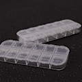 Miniatyrbillede 5 af 11: Smykkeskrin i plastik, værktøjskasse i plastik, justerbar håndværksorganisator, opbevaringsperler, armbånd, smykkeskrin, emballage 1pc 10 grids8