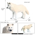 Miniatyrbillede 4 af 11: Små Simulations Ulve Actionfigurer PVC Figur Samleobjekter Vilde Dyr Figurer Figurer Børn Kognitive Legetøj Børnegave Wolf 3